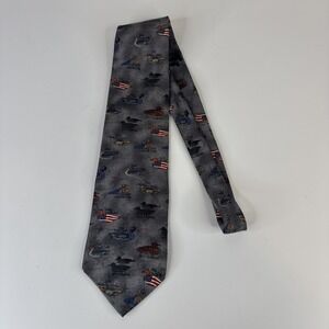 Tango Max Raab Duck Decoy Silk Tie Gray American Series USA Vintage
